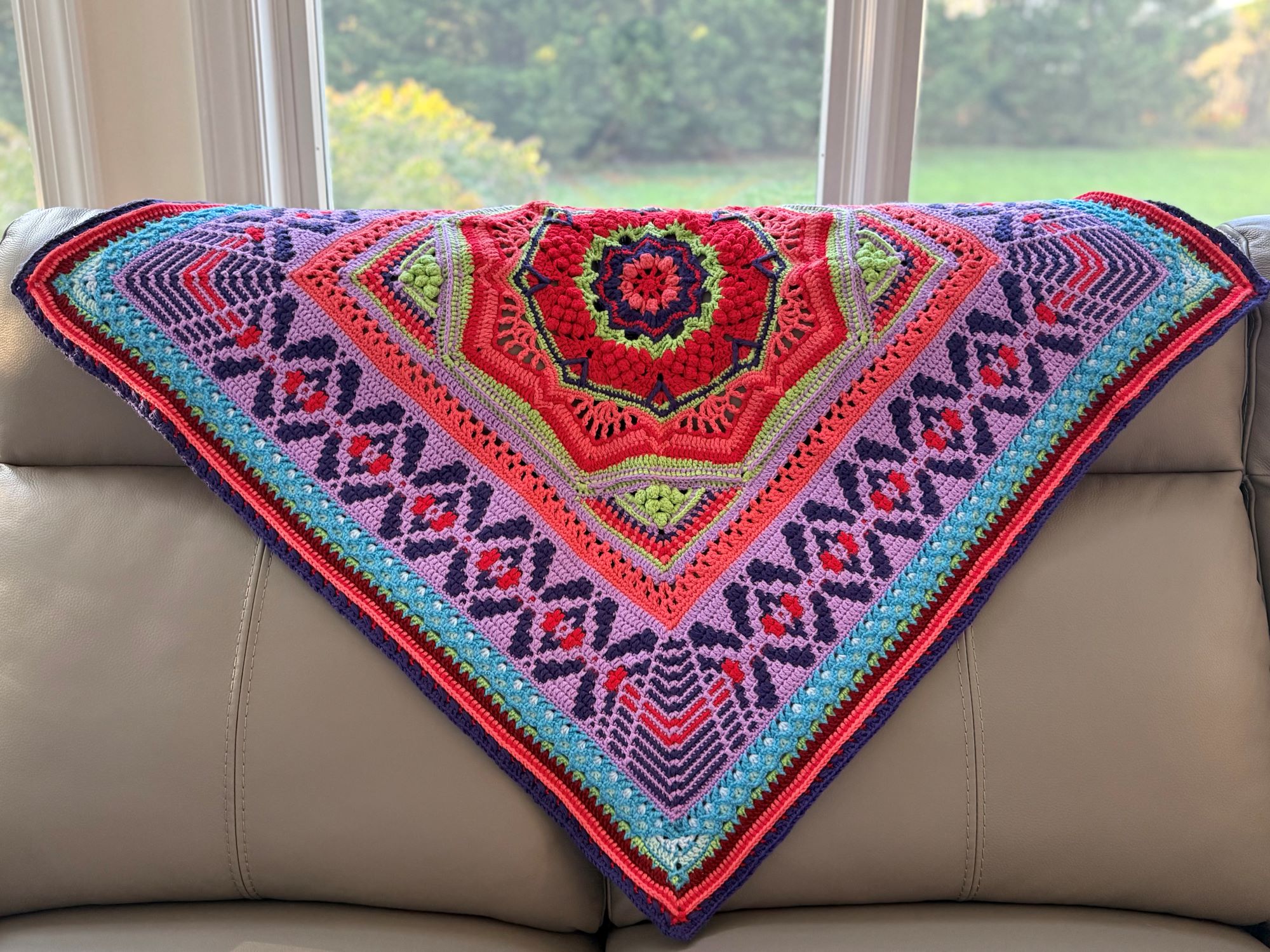 Crocheted blanket
