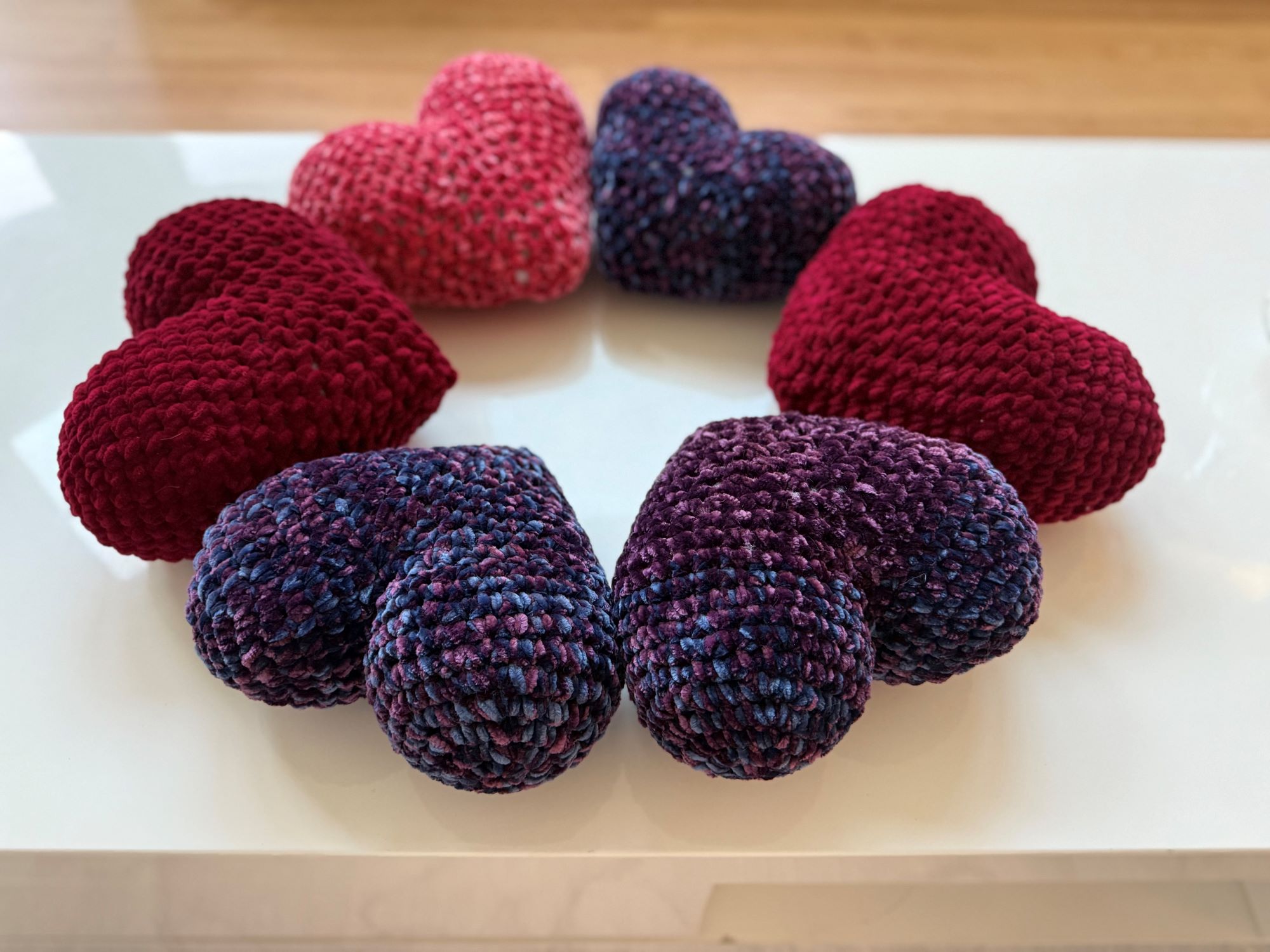 Crocheted comfort pieces
