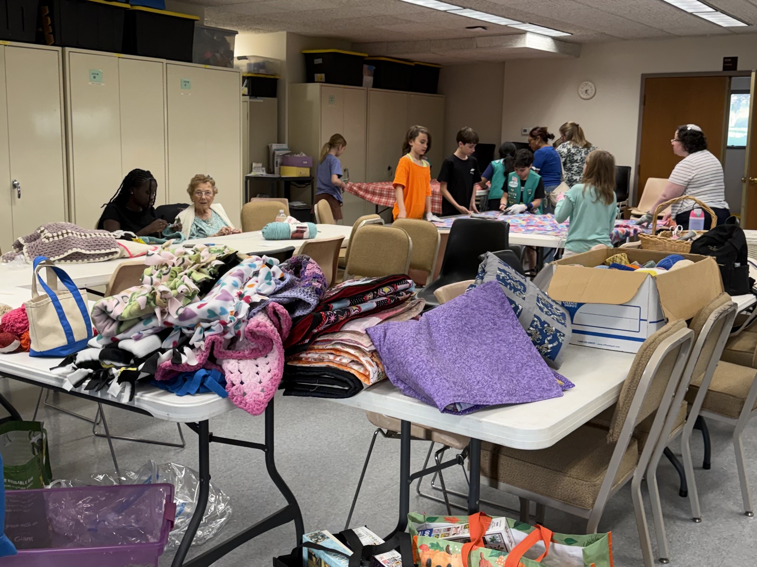 Stitches for Care donation delivery through Maryland Association for Family and Community Education